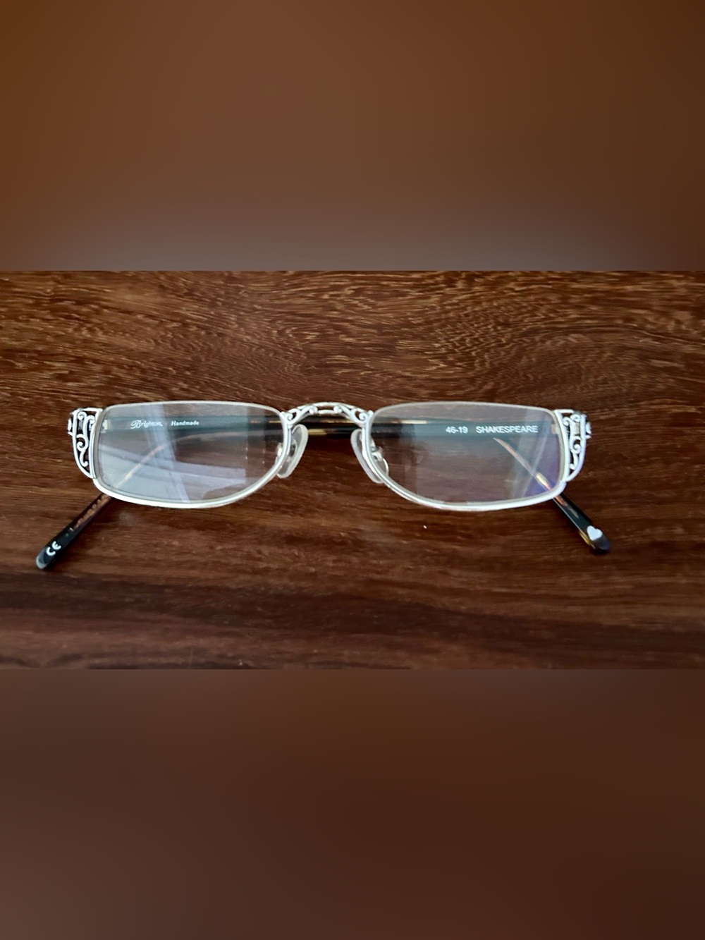 Brighton Silver Rimless Women's Reading Glasses with Filigree Temples